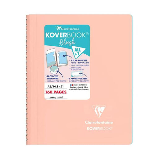 Koverbook Spiral Blush A5 Lined Coral-Marston Moor