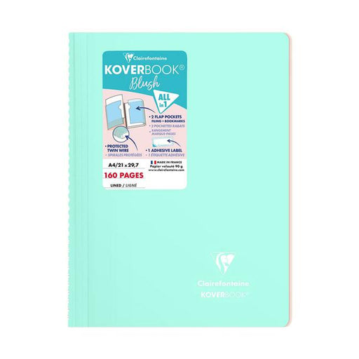 Koverbook Spiral Blush A4 Lined Mint-Marston Moor