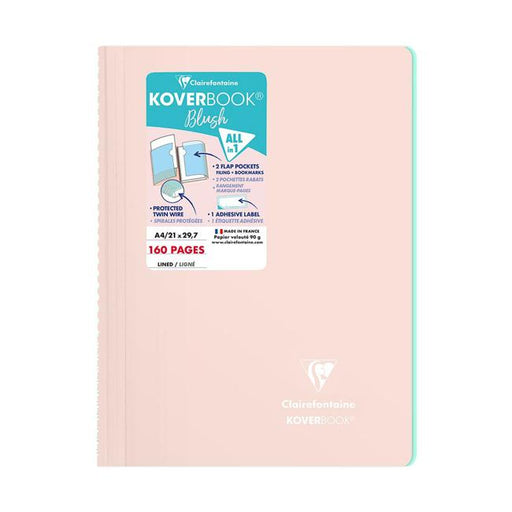 Koverbook Spiral Blush A4 Lined Powder Pink-Marston Moor