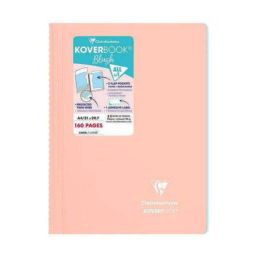 Koverbook Spiral Blush A4 Lined Coral-Marston Moor