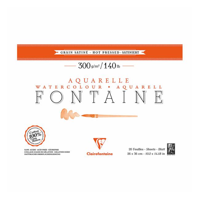 Fontaine Hot Press Pad 26x36cm 300g 20sh