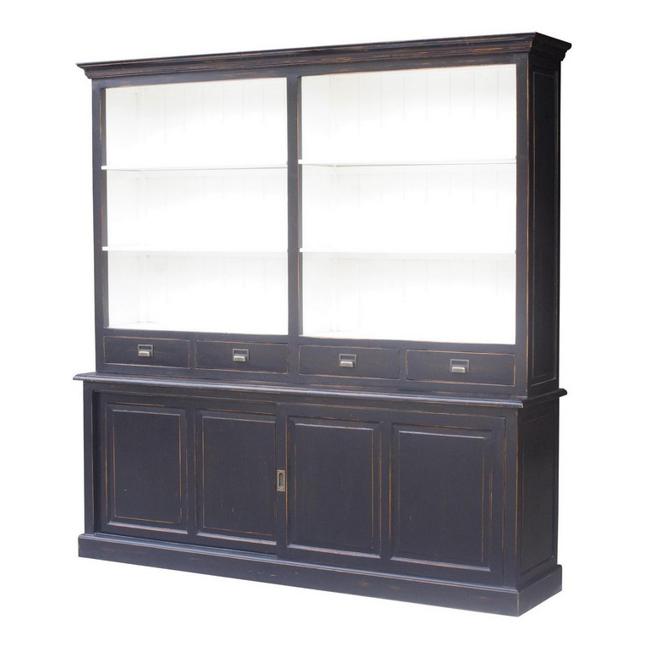 Rembrandt Pine Black Wash Coloured Bookcase CF8067-Marston Moor