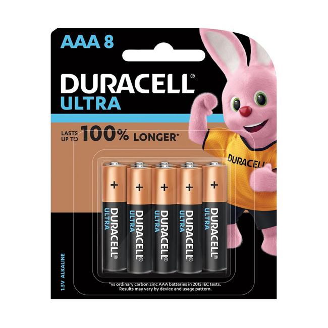 Duracell Ultra Alkaline AAA Battery Pack of 8