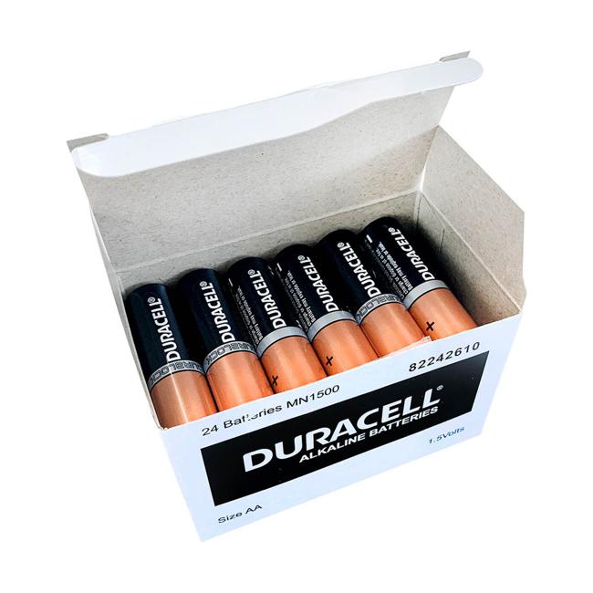 Duracell Coppertop Alkaline AA Battery Bulk Pack of 24