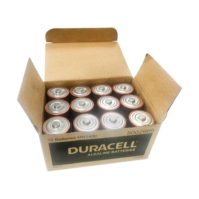 Duracell Coppertop Alkaline C Battery Pack of 12