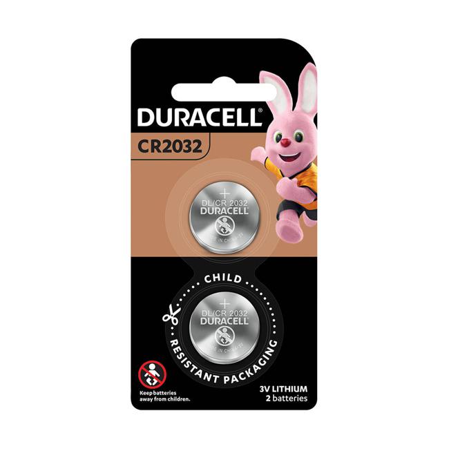 Duracell Lithium Coin CR2032 Battery Pack of 2