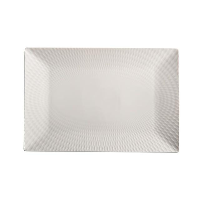 White Basics Diamonds Rectangular Platter 36x25cm Gift Boxed-Marston Moor