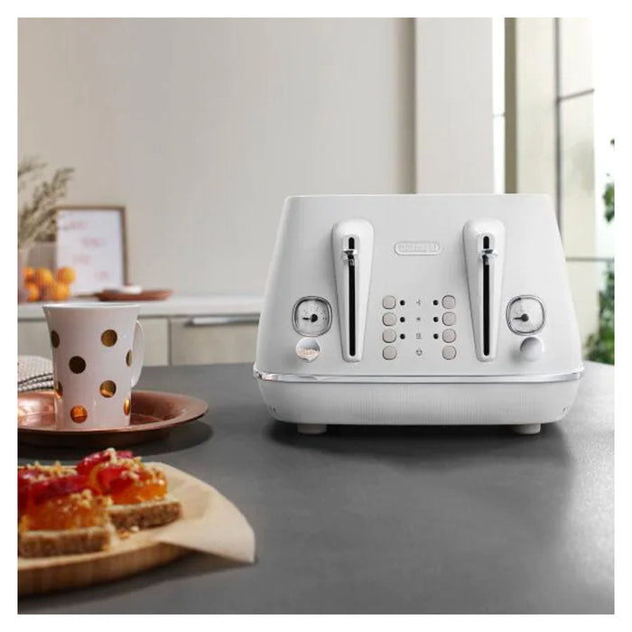 Delonghi Distinta Moments - Four Slice Toaster (White) CTIN4003W...
