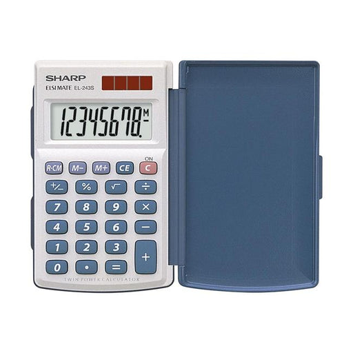 Sharp EL-243SB Twin Power Pocket Calculator with Cover-Marston Moor