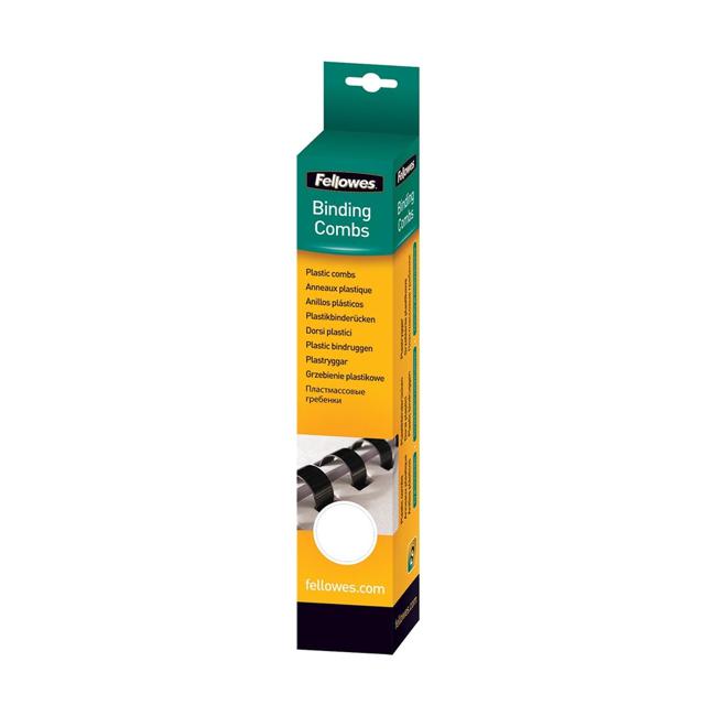 Fellowes Plastic Binding Combs 10mm White Pack 25