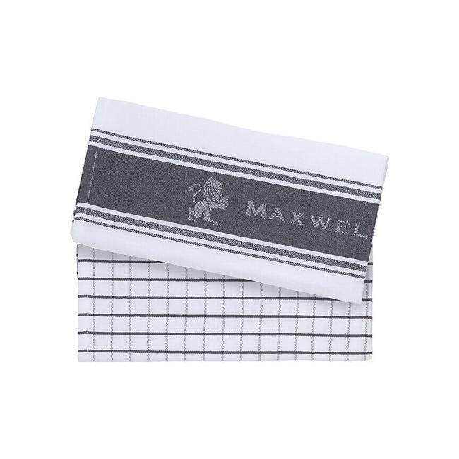 Maxwell & Williams Epicurious Tea Towel 50x70cm Set of 2 Grey GX0433