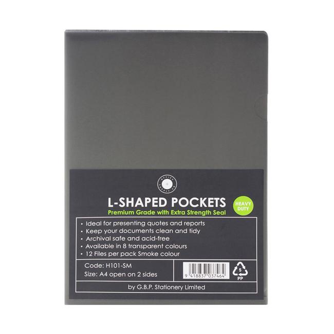OSC L Shaped Pockets A4 Smoke Pack of 12-Marston Moor