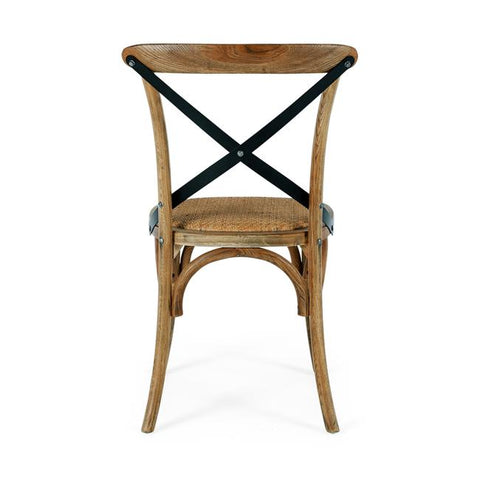 Villa X-Back Chair Smoked Oak Rattan Seat...-Marston Moor