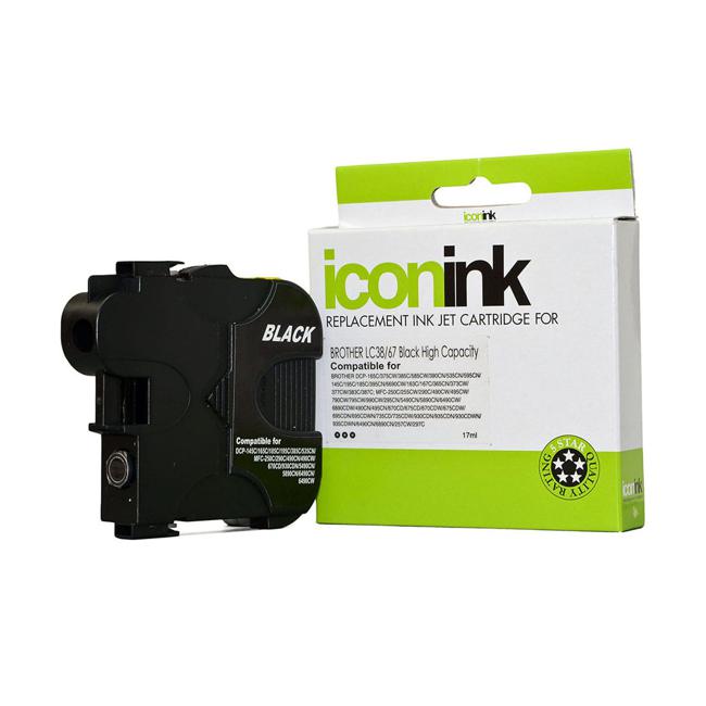 Icon Compatible Brother LC38 LC67 Black Ink Cartridge
