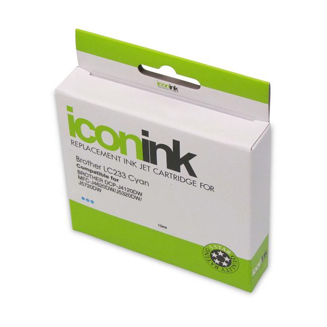 Icon Compatible Brother LC233 Cyan Ink Cartridge
