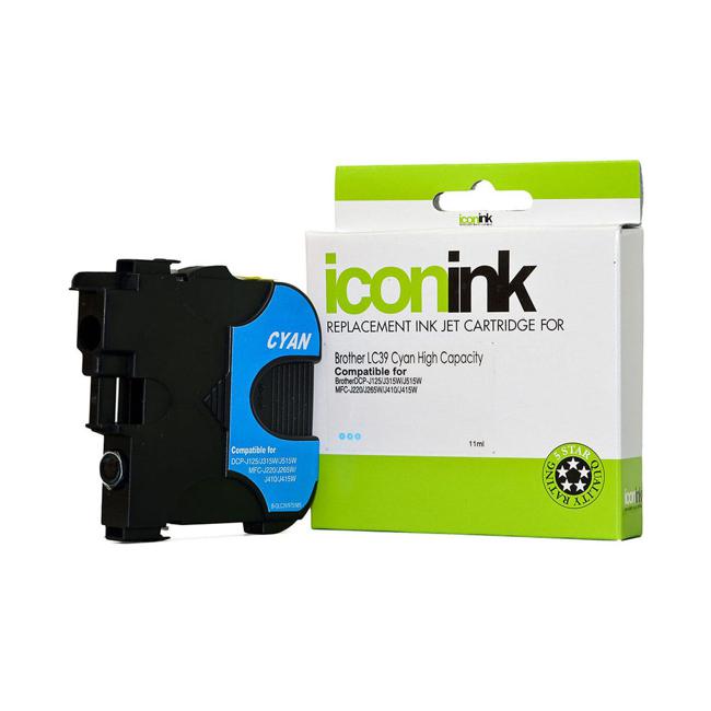 Icon Compatible Brother LC39 Cyan Ink Cartridge