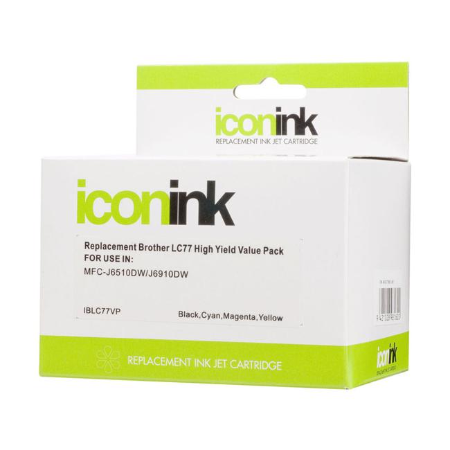 Icon Compatible Brother LC77XL BCMY Ink Value Pack