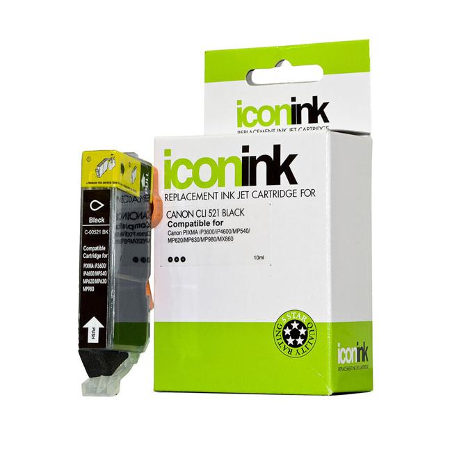 Icon Compatible Canon CLI521 Black Ink Cartridge