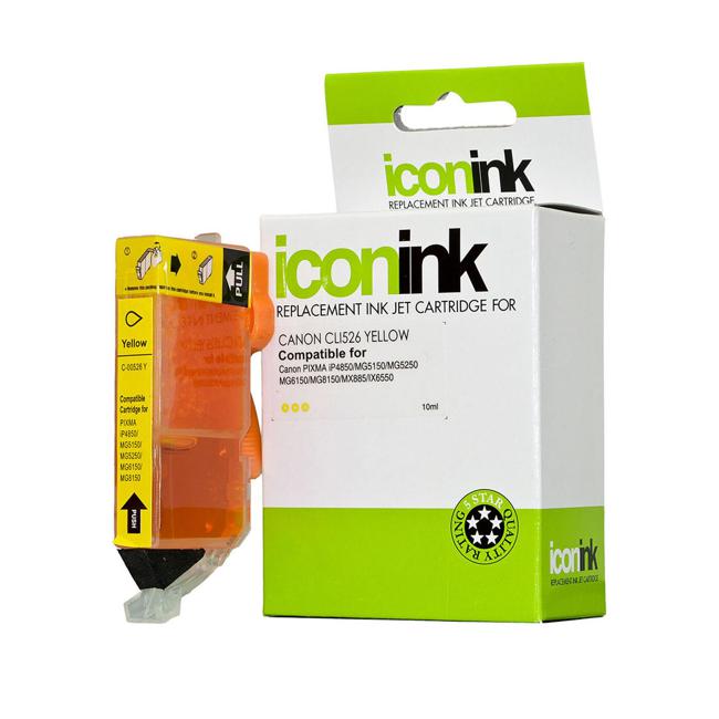 Icon Compatible Canon CLI526 Yellow Ink Cartridge