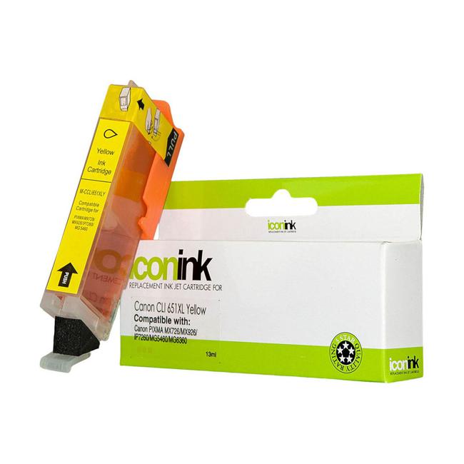 Icon Compatible Canon CLI651XL Yellow Ink Cartridge