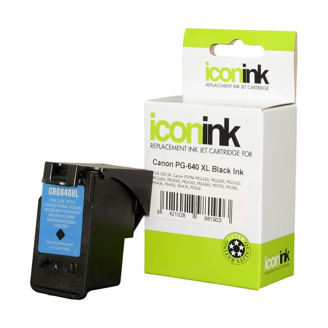 Icon Remanufactured Canon PG640 XL Black Ink Cartridge