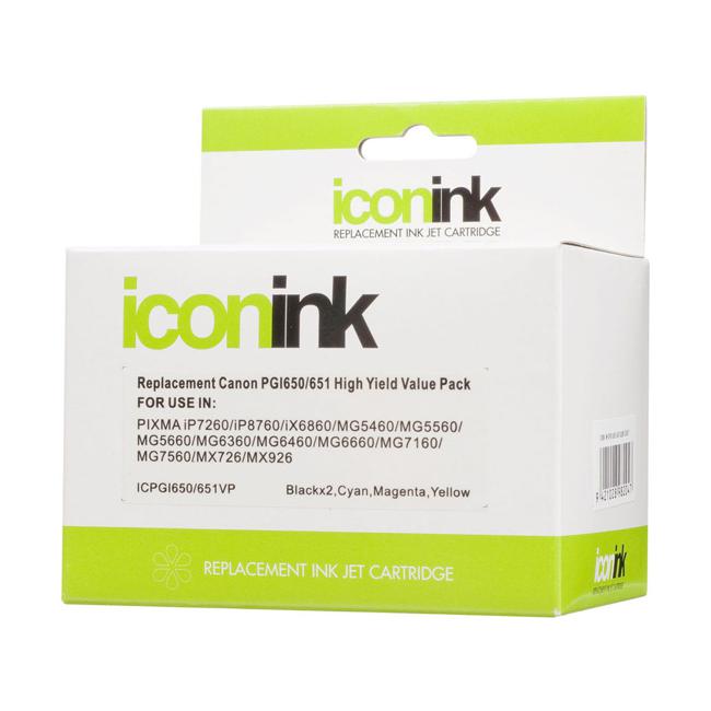 Icon Compatible Canon PGI650 CLI651 BBCMY Ink Value Pack