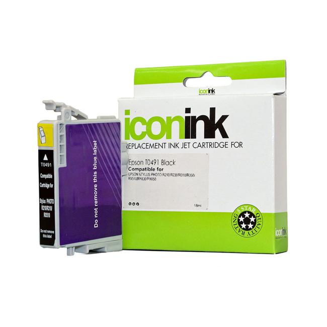 Icon Compatible Epson T0491 Black Ink Cartridge