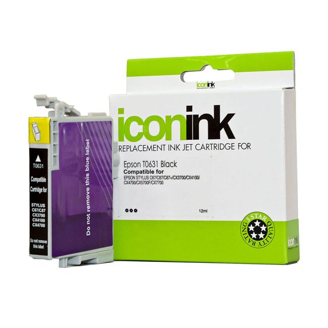 Icon Compatible Epson T0631 Black Ink Cartridge