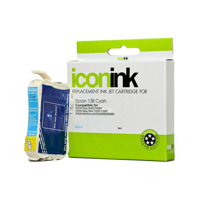 Icon Compatible Epson 138 Cyan Ink Cartridge