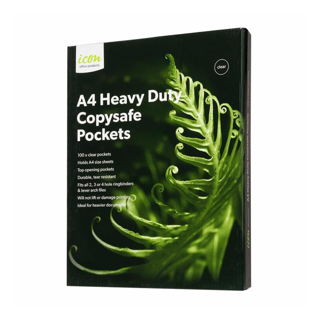 Icon Copysafe Pockets Heavy Duty A4 Pack 100