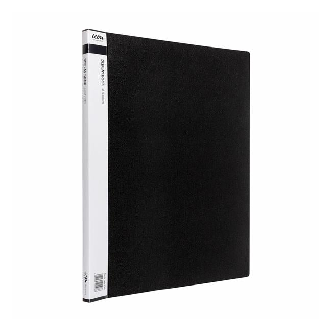 Icon Display Book A3 with Insert Spine 20 Pocket Black