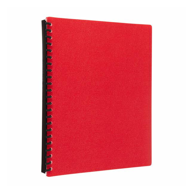 Icon Refillable Display Book 20 Pocket Red