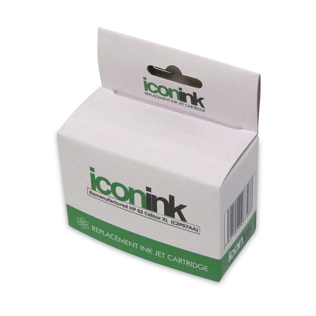 Icon Remanufactured HP 62 Colour XL Ink Cartridge (C2P07AA )