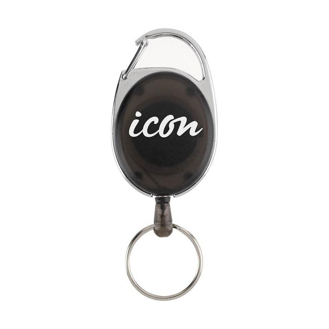 Icon Retractable Snap Lock Key and ID Card Holder Charcoal Retail
