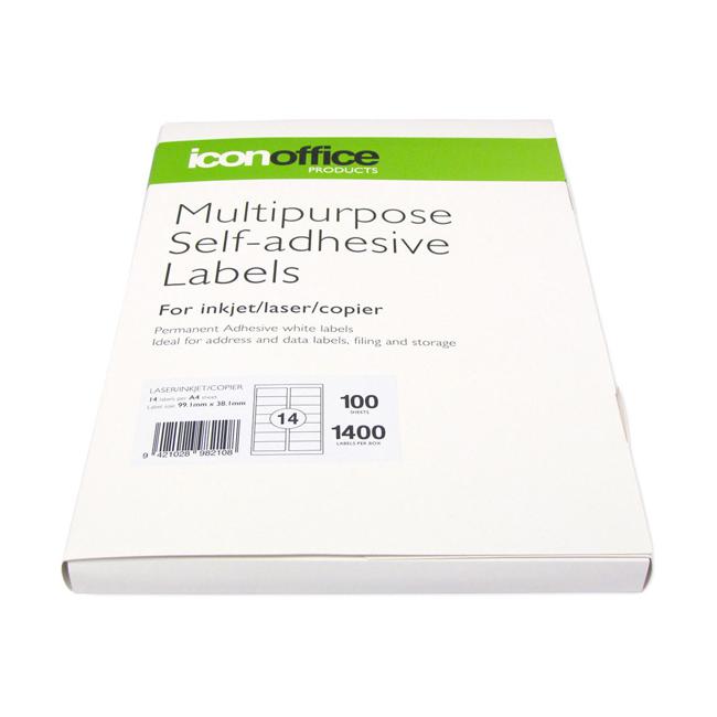 Icon Multipurpose Labels 99.1x38.1mm 14 Per Sheet