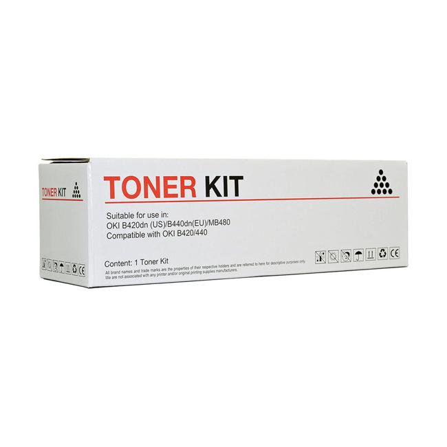 Icon Compatible OKI B420/B440 Black Toner Cartridge