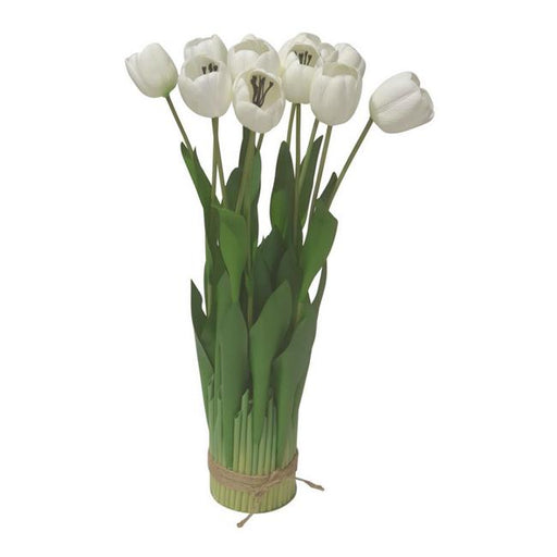 Rembrandt White Tulip Arrangement - 12 Head IV3001-Marston Moor