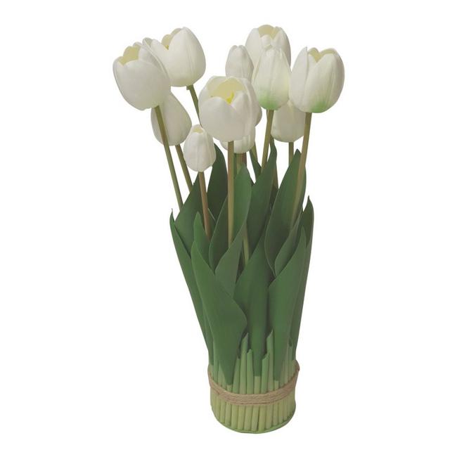 Rembrandt White Tulip Arrangement - 9 Head IV3003-Marston Moor