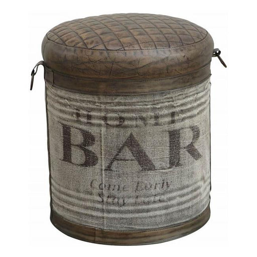 Rembrandt Canvas &Amp; Leather Ottoman KC1075-Marston Moor