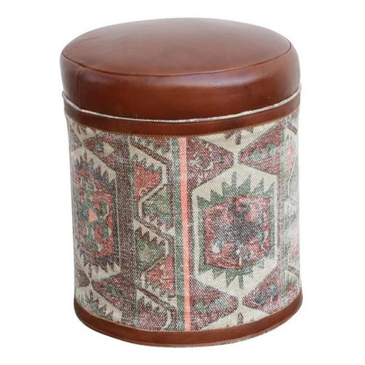 Rembrandt Aztec Ottoman W/Leather Top KC1095-Marston Moor