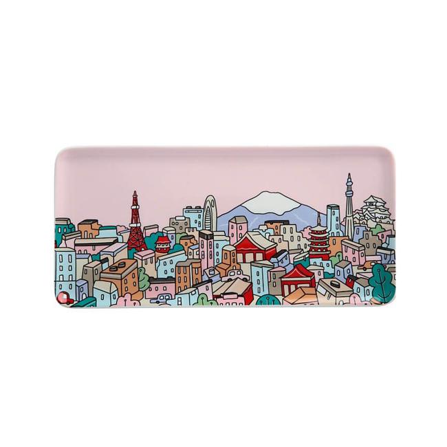Megan McKean Cities Rectangle Plate 25x12cm Tokyo Gift Boxed-Marston Moor