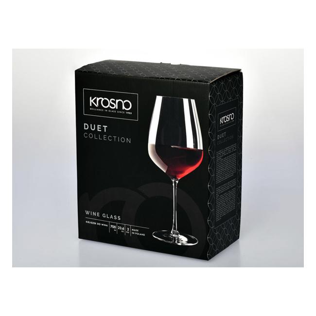 Krosno Duet Wine Glass 700ML Set of 2 Gift Boxed KR0342