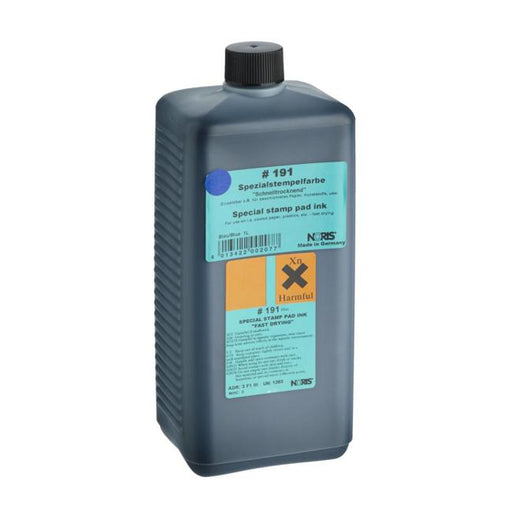 Noris #191 Quick-Dry Pad Ink 1 Litre Blue-Marston Moor