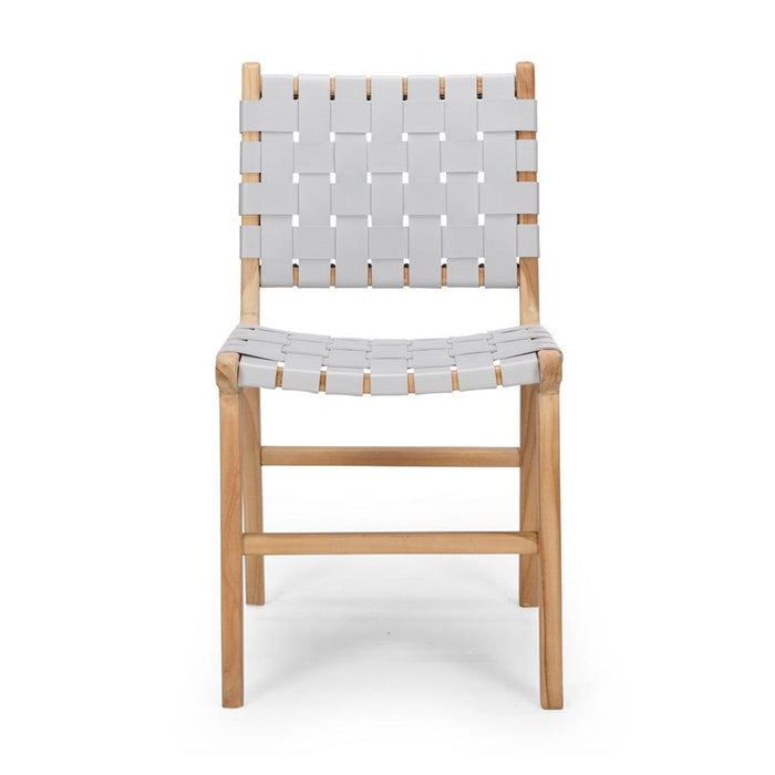 Indo Woven Dining Chair Duck Egg