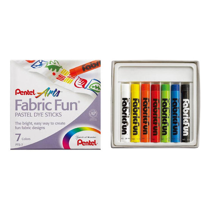 Pentel Fabric Fun Pastel Dye Sticks Assorted Pack 7 PTS-7