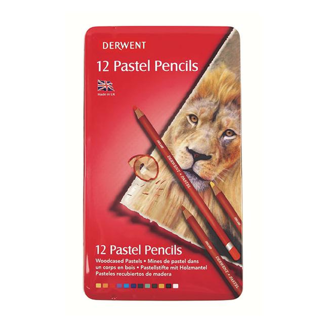Derwent pastel pencil tin 12