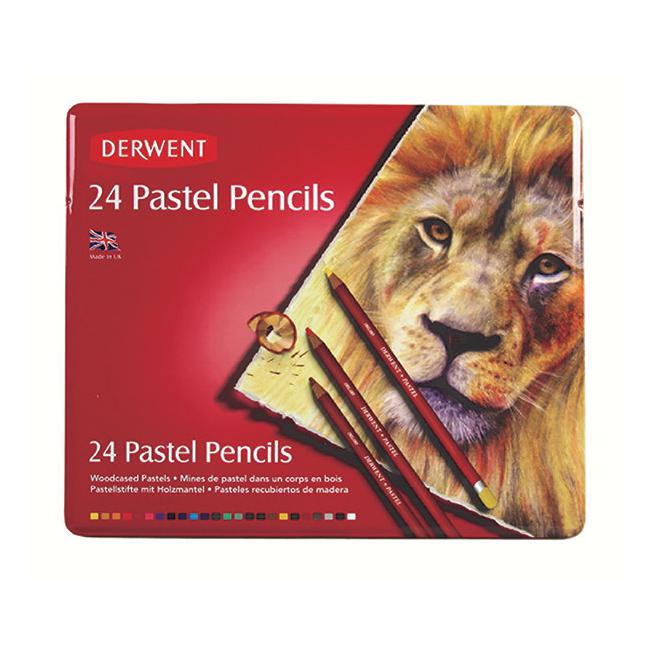 Derwent pastel pencil tin 24