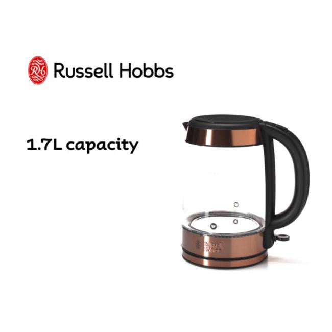 Russell Hobbs Brooklyn Glass Kettle - Copper RHK172...