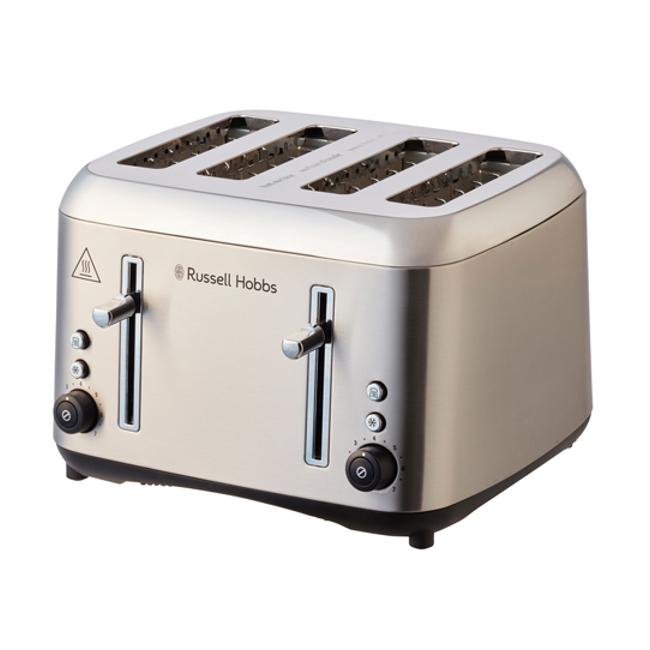 Russell Hobbs Addison 4 Slice Toaster - Brushed Stainless Steel RHT514BRU...
