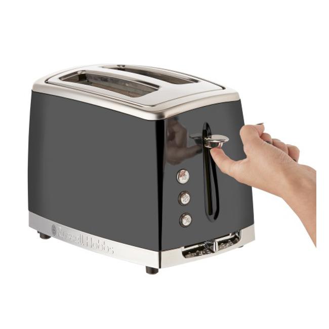 Russell Hobbs Lunar 2 Slice Toaster - Moonlight Grey RHT62GRY